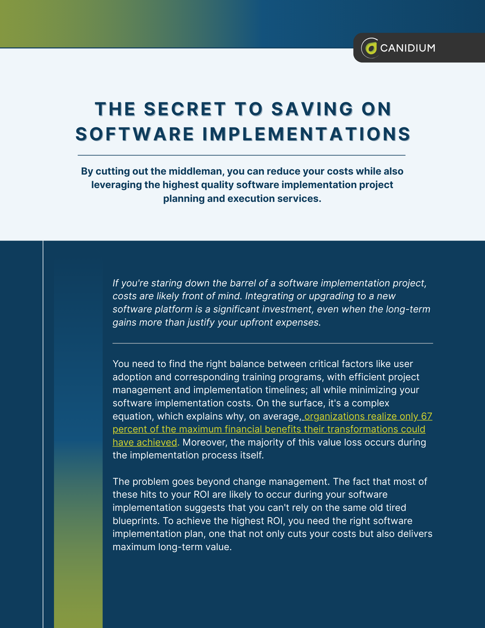 The Secret To Saving On Software Implementations